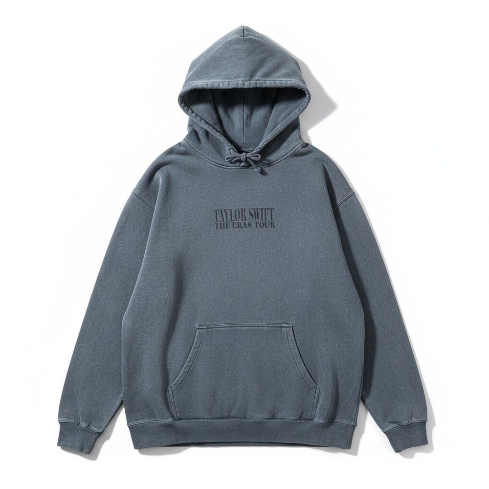 Taylor Swift The Eras Tour Hoodie 2X Grey Mineral Wash Back Graphic Pop Culture